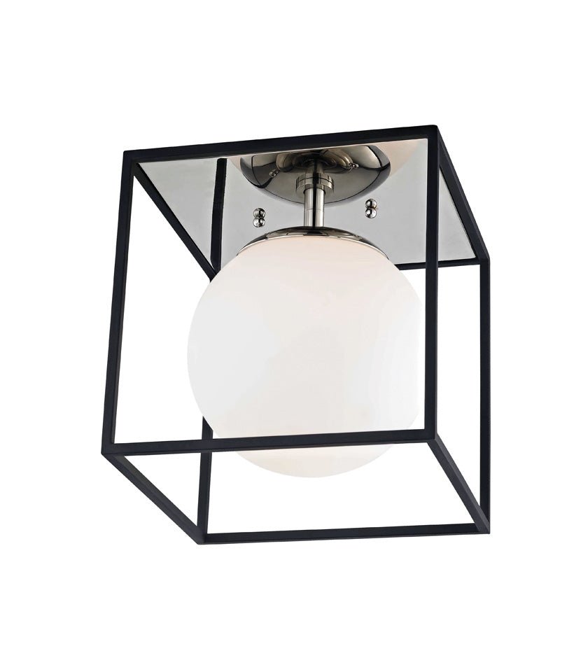 Plafonnier Aira H141501S - PN/BK - by Mitzi | Luminaires & cie