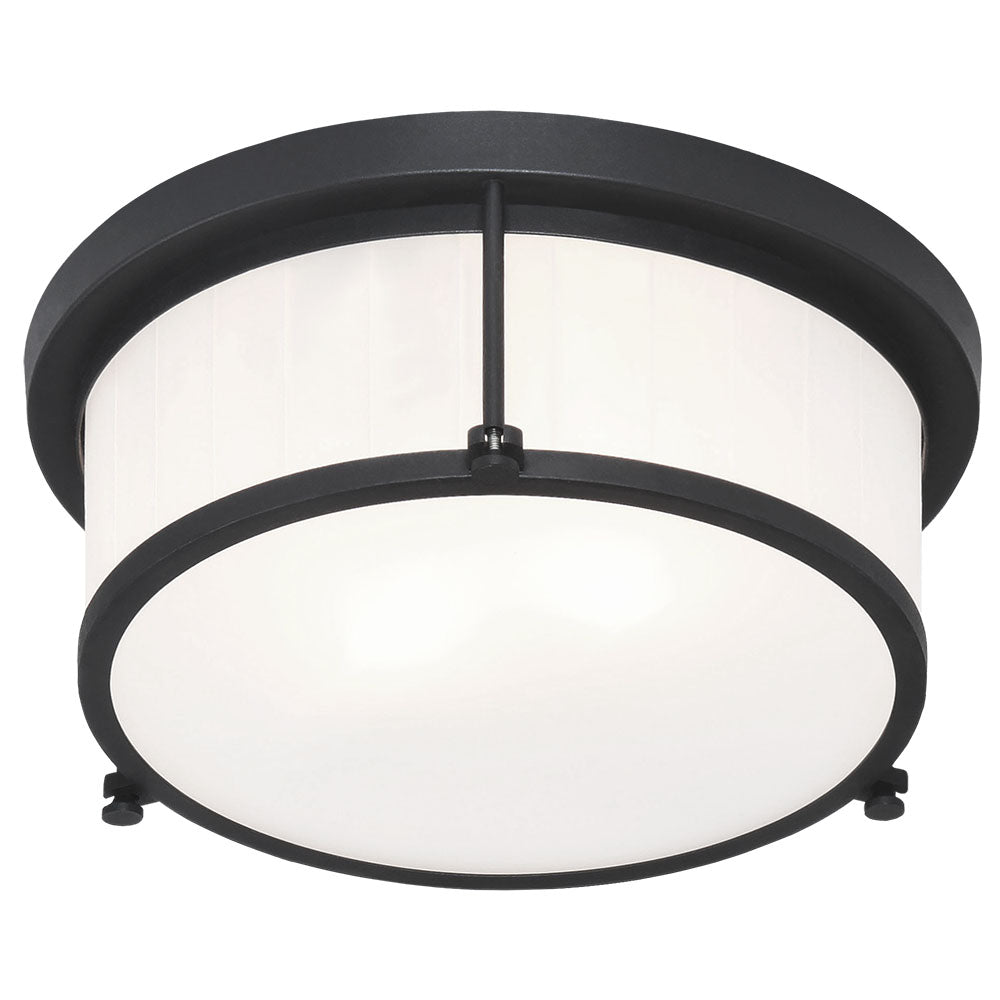 Plafonnier Caisse Claire - Noir mat 12" by Matteo Lighting | Luminaires & cie