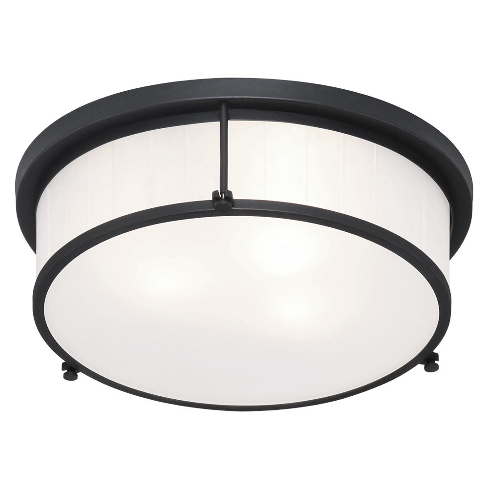 Plafonnier Caisse Claire - Noir mat 15" by Matteo Lighting | Luminaires & cie