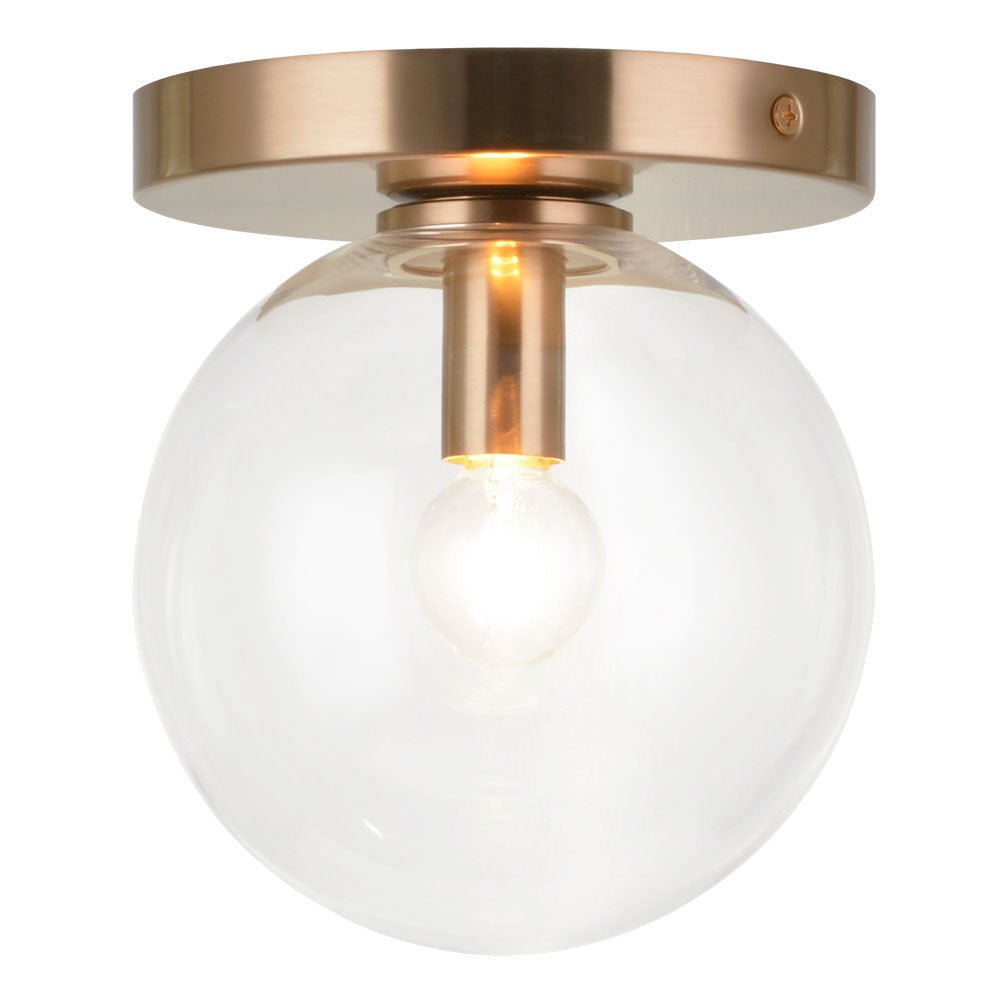 Plafonnier Cosmo - Laiton doré vieilli Claire Ø5 7/8" x 6 7/8"H by Matteo Lighting | Luminaires & cie