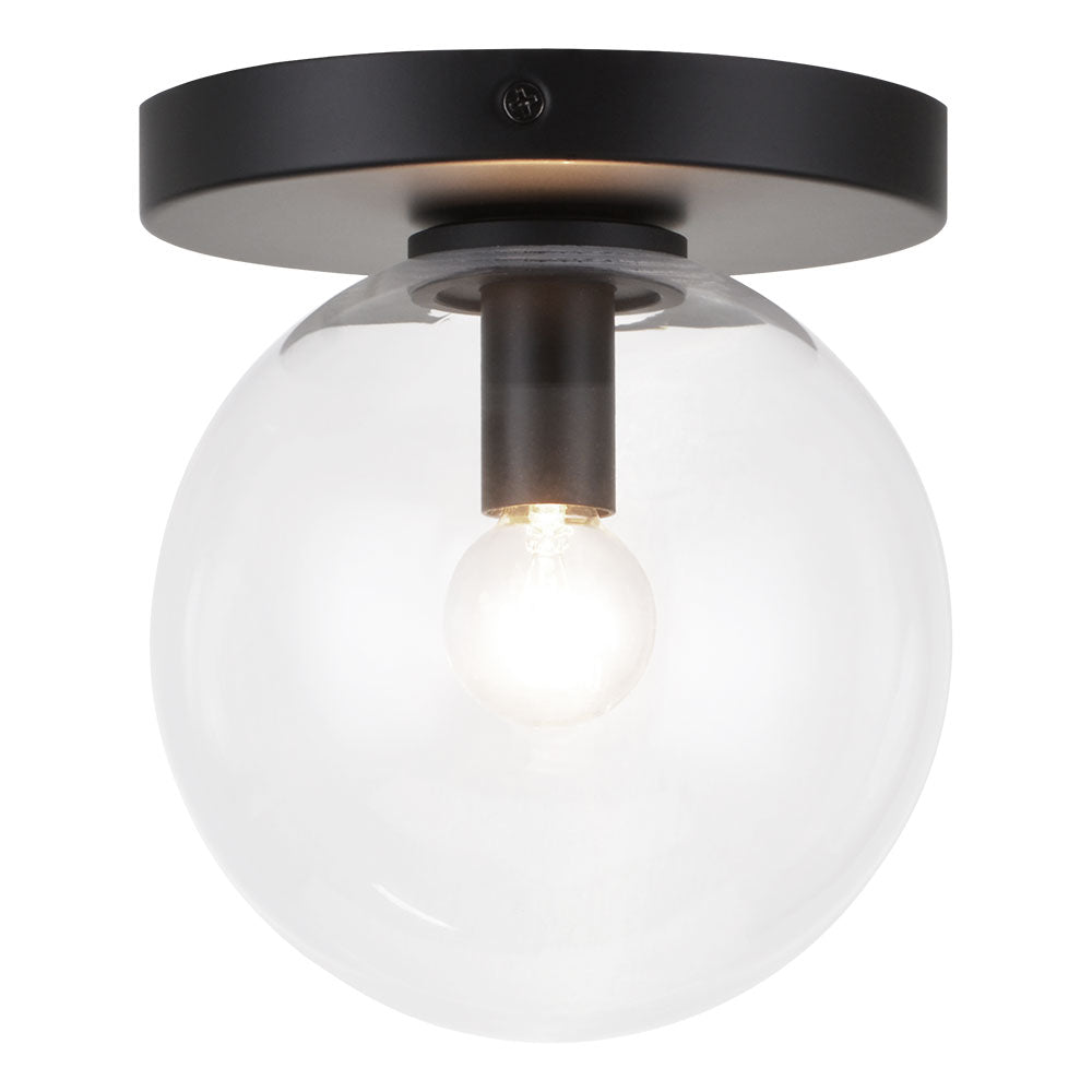 Plafonnier Cosmo - Noir Claire Ø5 7/8" x 6 7/8"H by Matteo Lighting | Luminaires & cie