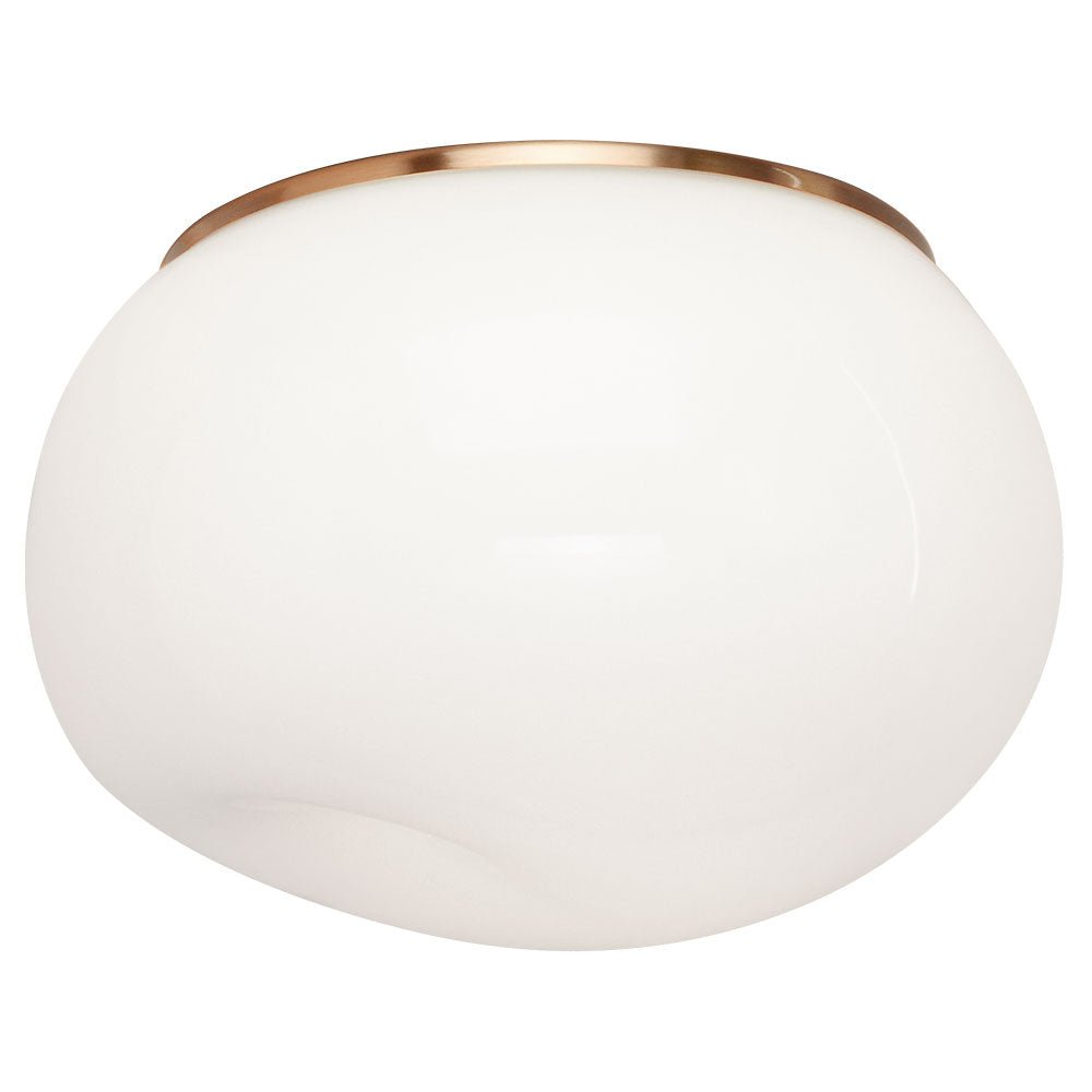 Plafonnier Gelasin - Laiton doré vieilli 10" by Matteo Lighting | Luminaires & cie