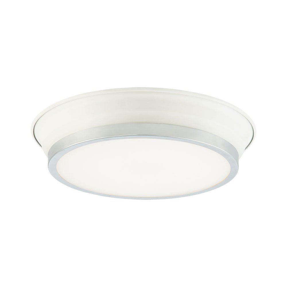 Plafonnier Jaxx - Chrome + Blanc 12" by Matteo Lighting | Luminaires & cie