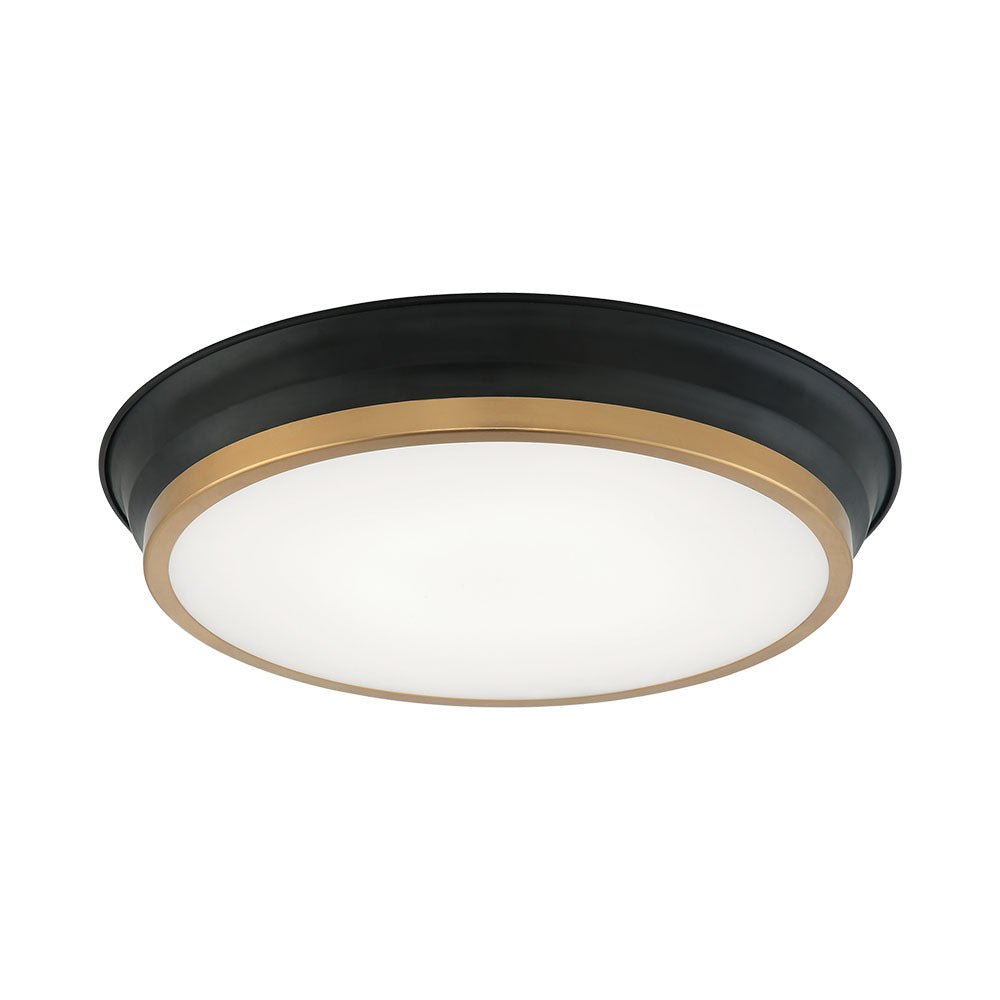 Plafonnier Jaxx - Noir + Laiton vieilli 15" by Matteo Lighting | Luminaires & cie