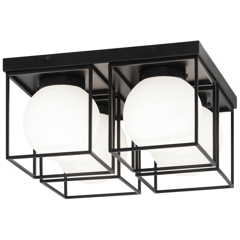 Plafonnier Squircle - Noir 15" by Matteo Lighting | Luminaires & cie