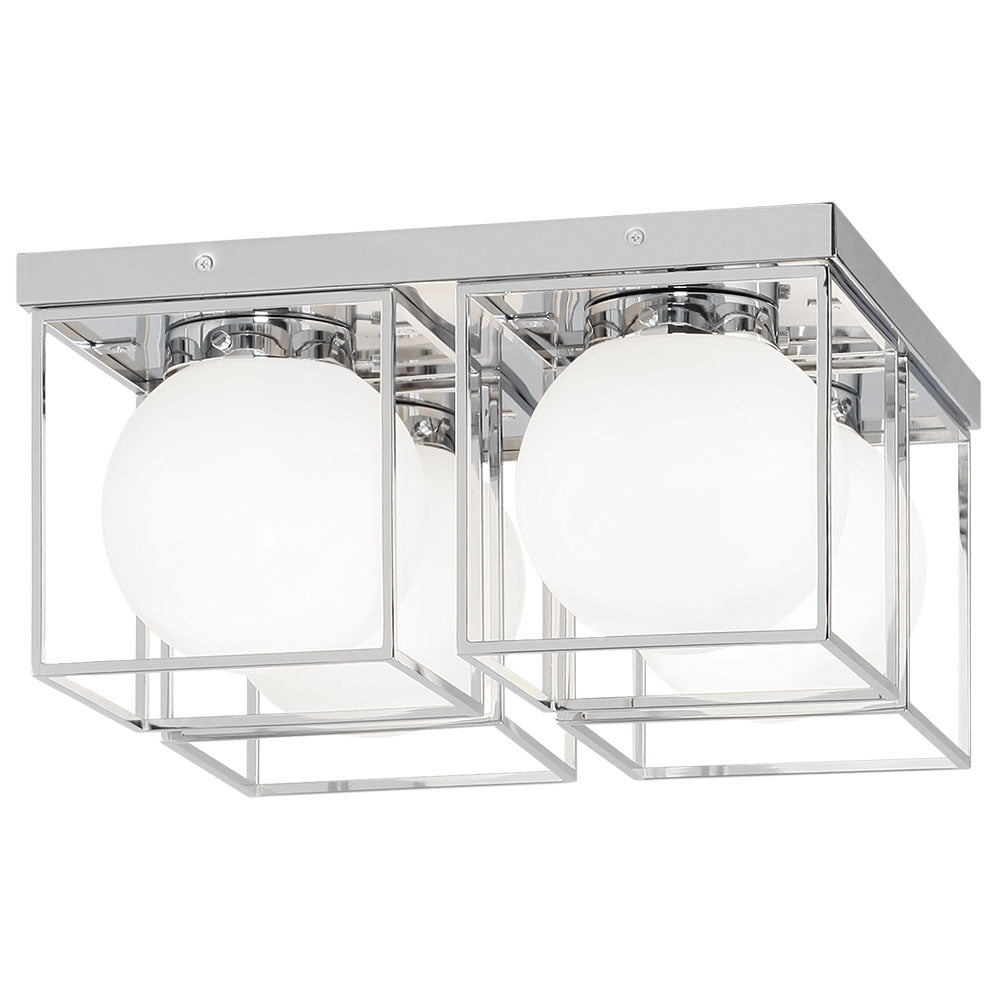 Plafonnier Squircle - Chrome 15" by Matteo Lighting | Luminaires & cie