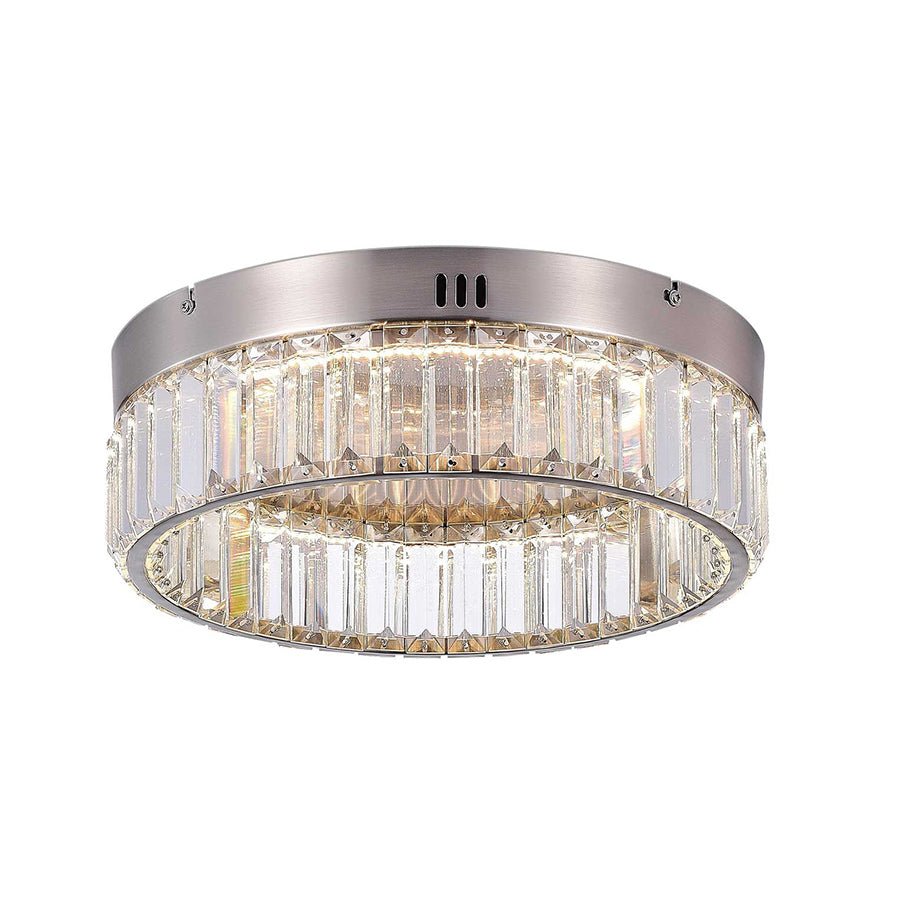 Plafonnier Stella - Nickel satiné 13.75" by Artcraft | Luminaires & cie
