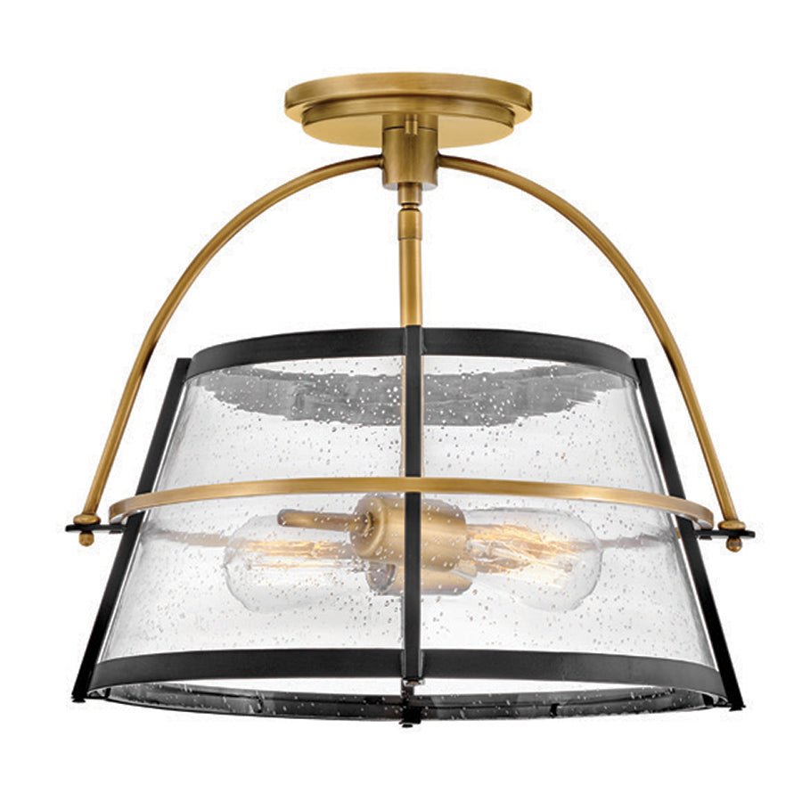 Plafonnier Tournon - Laiton et noir by Hinkley | Luminaires & cie