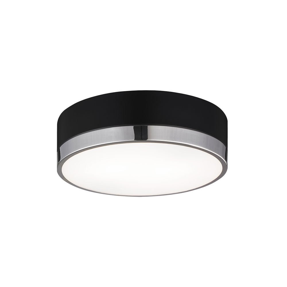 Plafonnier Trydor - Noir + Chrome 12" by Matteo Lighting | Luminaires & cie