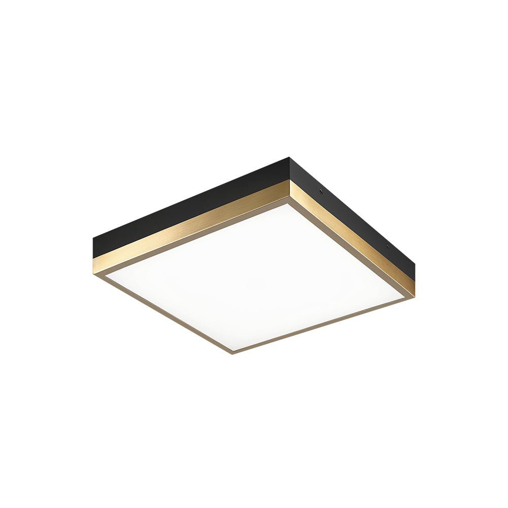 Plafonnier Tux - Noir + Laiton vieilli 11" by Matteo Lighting | Luminaires & cie