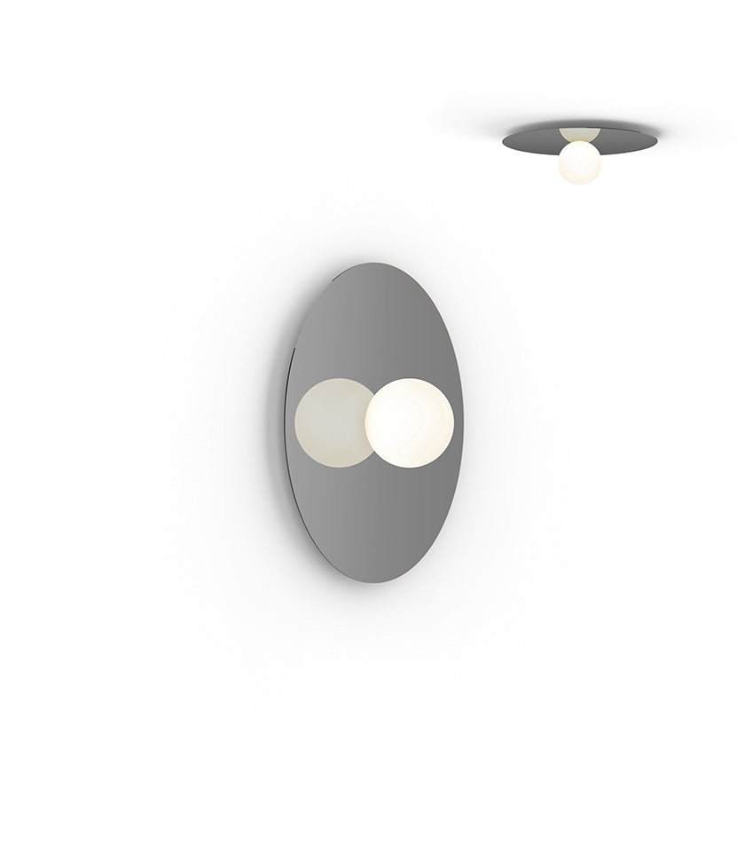 Plafonnier/Murale Bola Disc - Gunmetal 12 pouces by Pablo Designs | Luminaires & cie