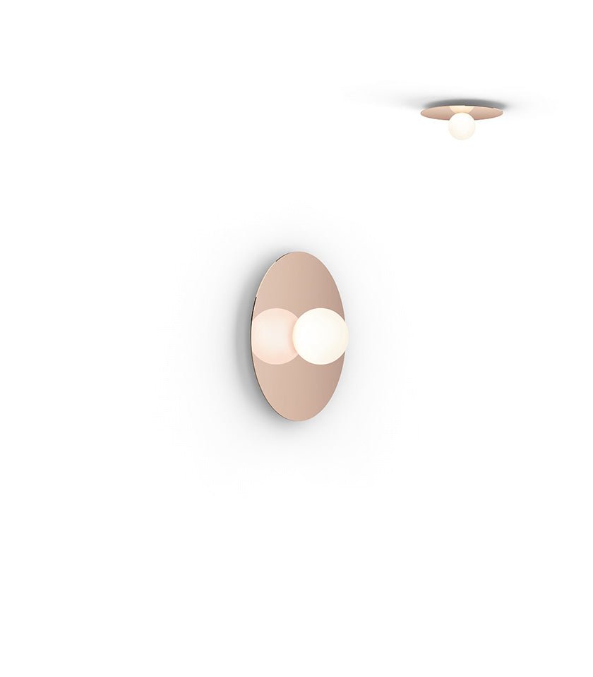 Plafonnier/Murale Bola Disc - Or Rose 12 pouces by Pablo Designs | Luminaires & cie