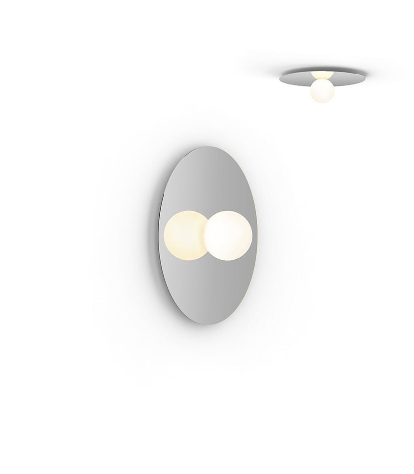 Plafonnier/Murale Bola Disc - Chrome 18 pouces by Pablo Designs | Luminaires & cie