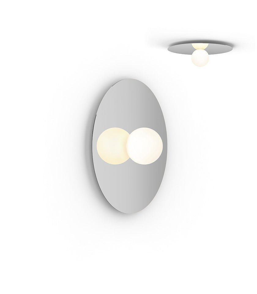 Plafonnier/Murale Bola Disc - Chrome 22 pouces by Pablo Designs | Luminaires & cie