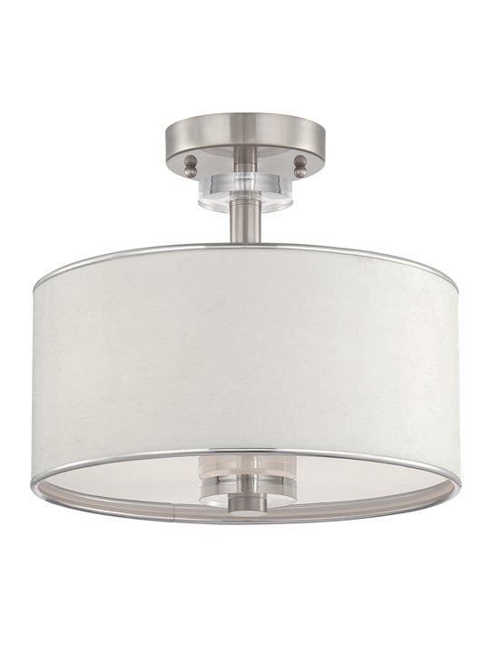 Semi - Plafonnier Savvy - Suède Blanc by Eurofase | Luminaires & cie