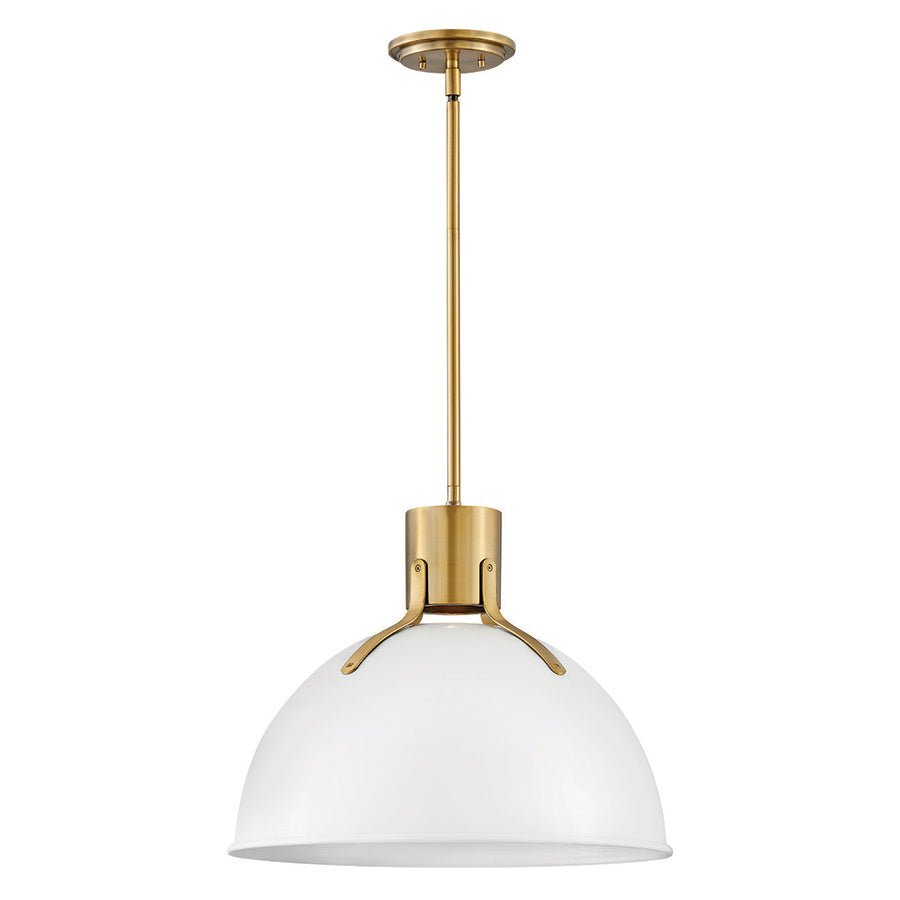 Suspension Argo - Blanc poli et laiton 20" by Hinkley | Luminaires & cie