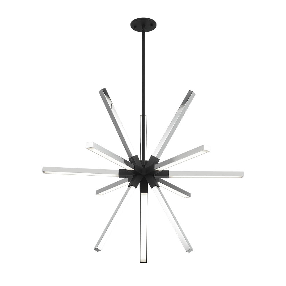Suspension Asterisk - Chrome / Noir mat C by Matteo Lighting | Luminaires & cie
