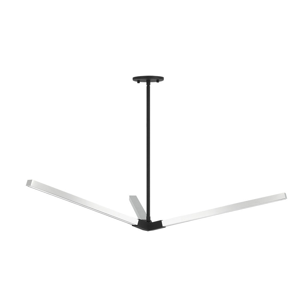 Suspension Asterisk - Chrome / Noir mat D by Matteo Lighting | Luminaires & cie