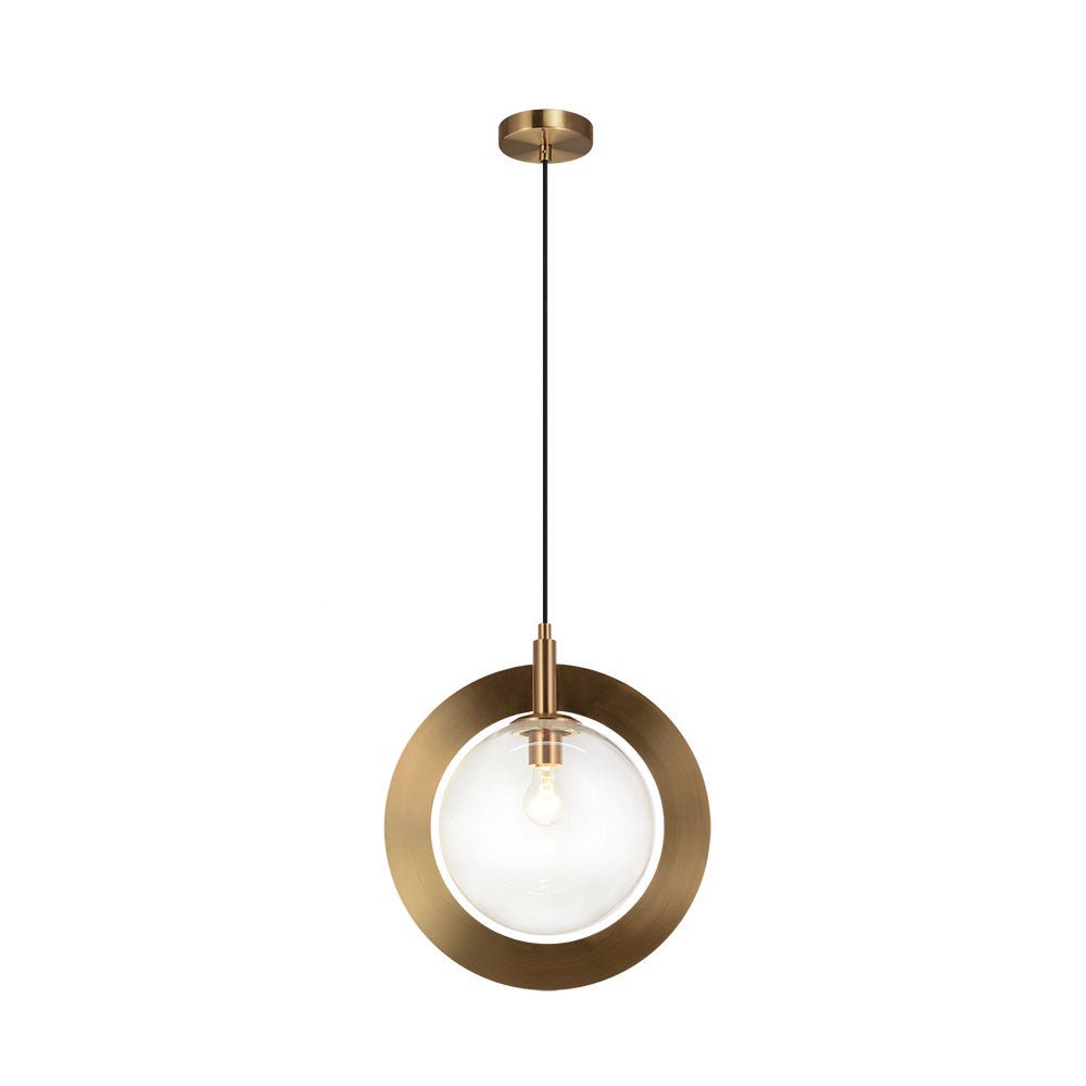 Suspension Astro - Laiton doré vieilli 16" Claire by Matteo Lighting | Luminaires & cie