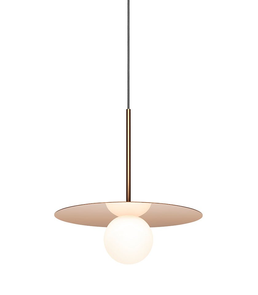 Suspension Bola Disc - Or Rose 12 pouces by Pablo Designs | Luminaires & cie