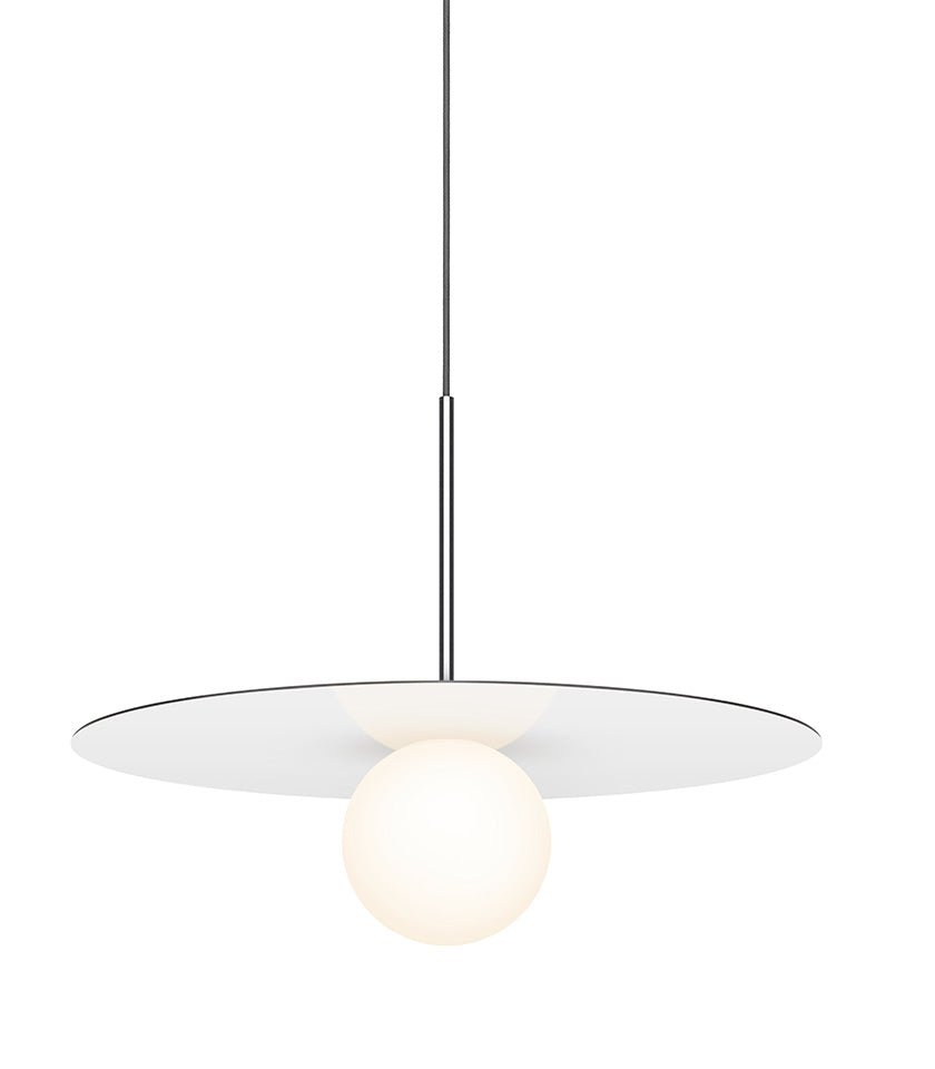 Suspension Bola Disc - Blanc Mat 18 pouces by Pablo Designs | Luminaires & cie