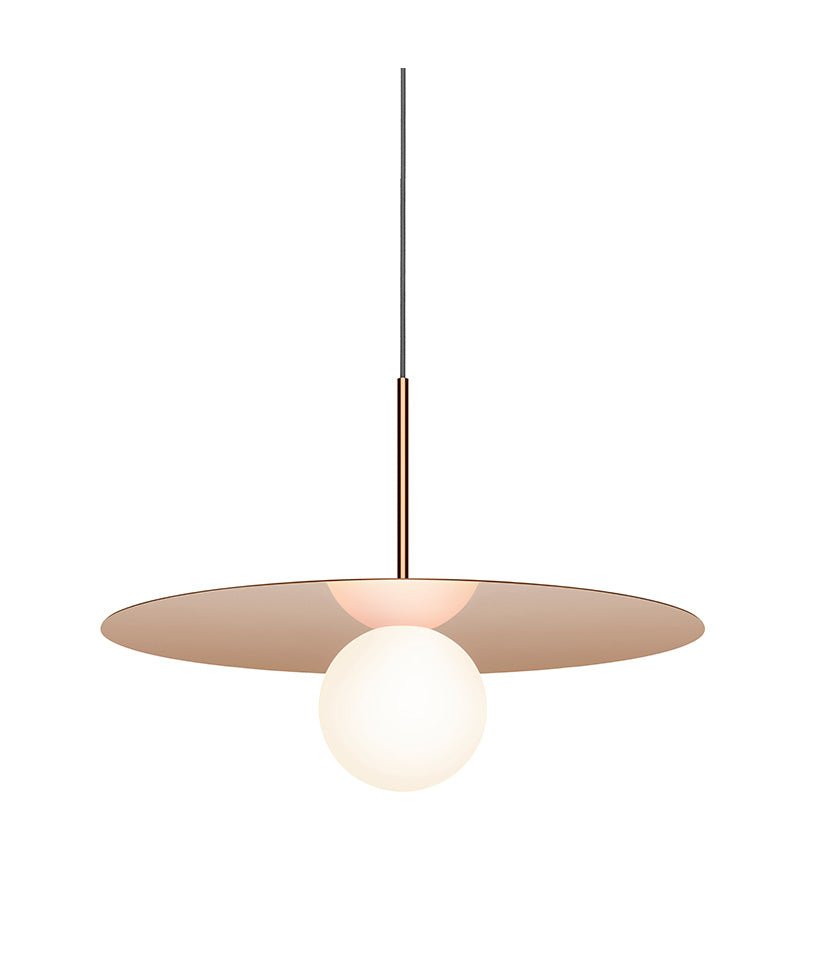 Suspension Bola Disc - Or Rose 22 pouces by Pablo Designs | Luminaires & cie