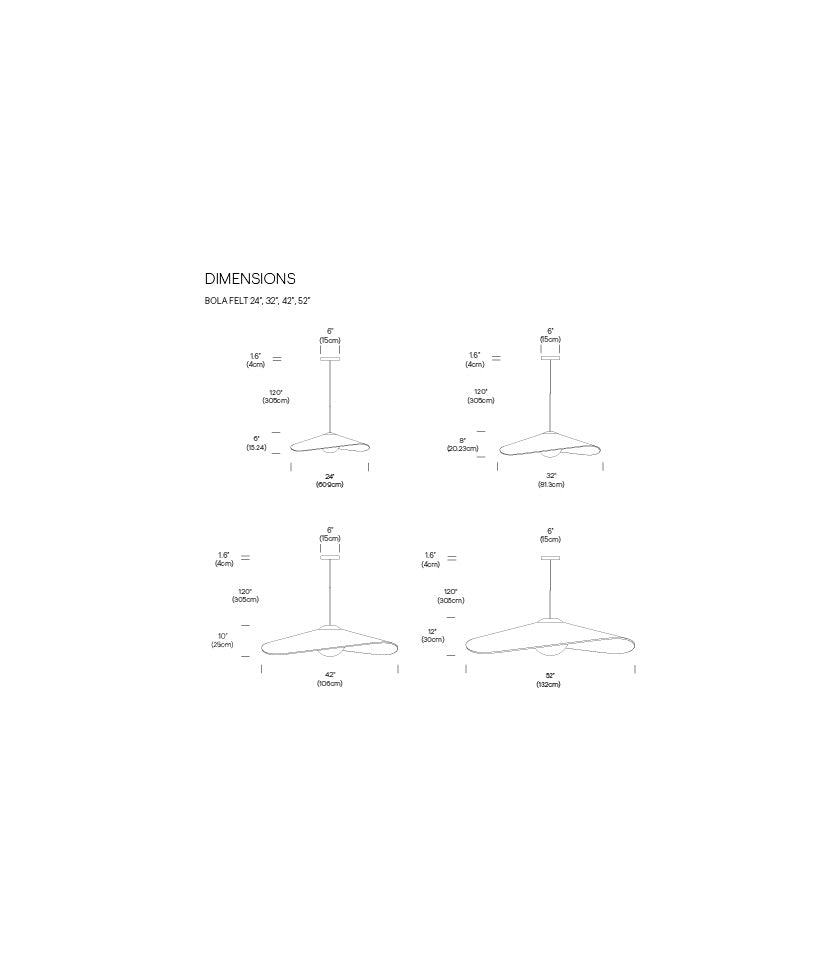 Suspension Bola Felt - 32 pouces by Pablo Designs | Luminaires & cie