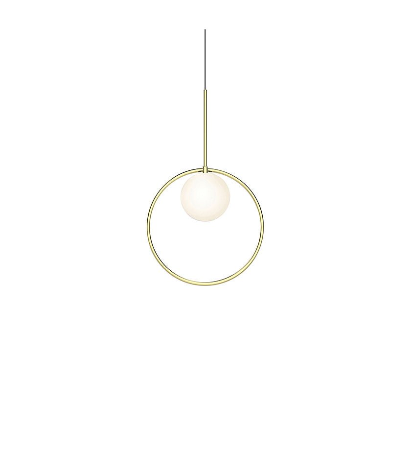 Suspension Bola Halo - Laiton 12 pouces by Pablo Designs | Luminaires & cie