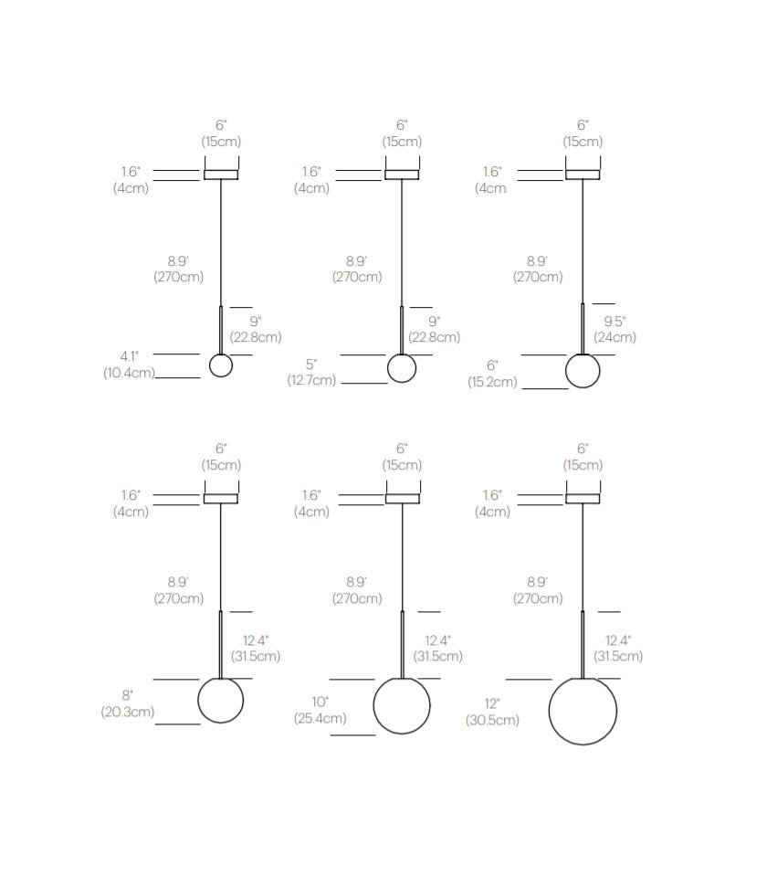 Suspension Bola Sphere - Chrome 12 pouces by Pablo Designs | Luminaires & cie