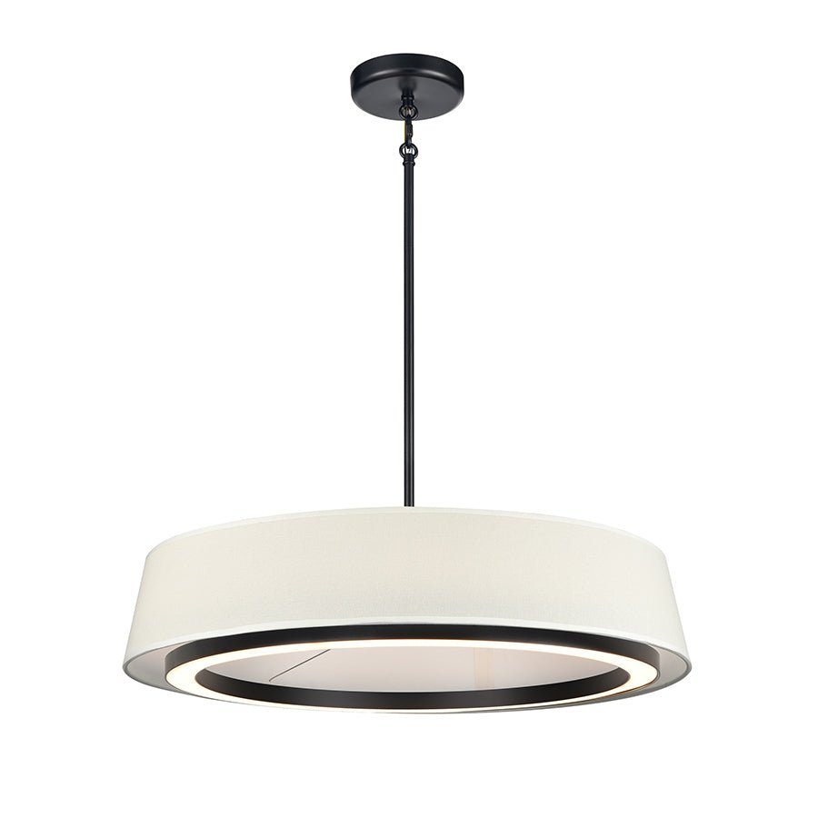 Suspension Celene - Ébène et lin naturel 24" by DVI Lighting | Luminaires & cie