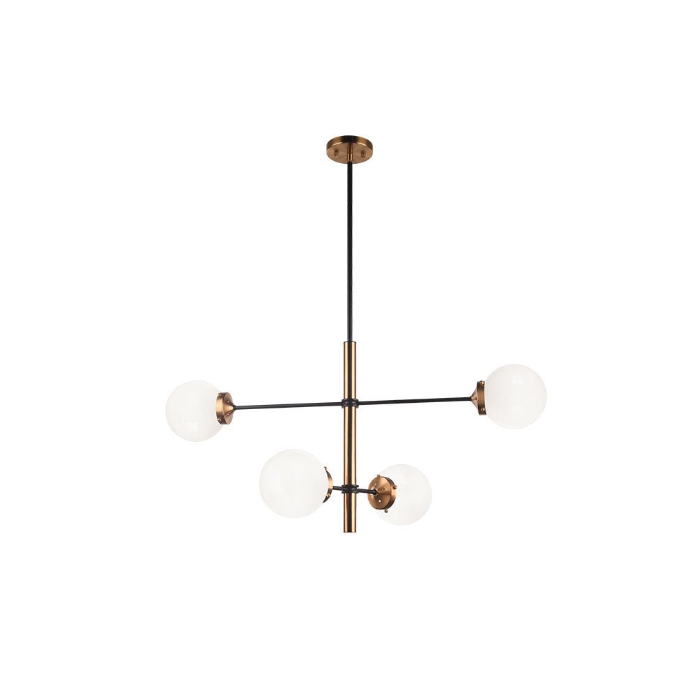 Suspension Enchant - Laiton doré vieilli Opale 18" by Matteo Lighting | Luminaires & cie