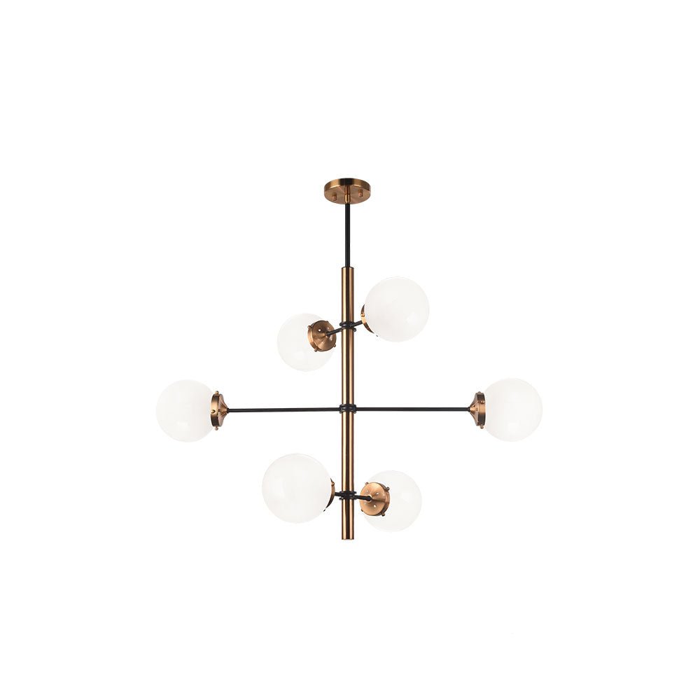 Suspension Enchant - Laiton doré vieilli Opale 26" by Matteo Lighting | Luminaires & cie
