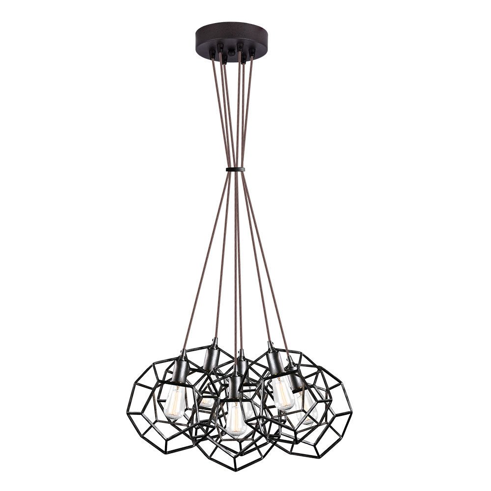 Suspension Geometry Series - Multiple x5 by Matteo Lighting | Luminaires & cie