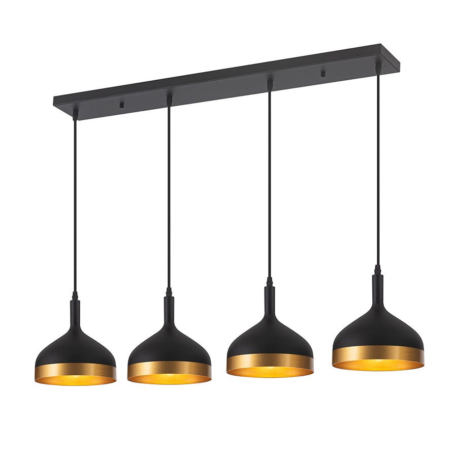Suspension Linéaire Dash - Noir et or by Artcraft | Luminaires & cie