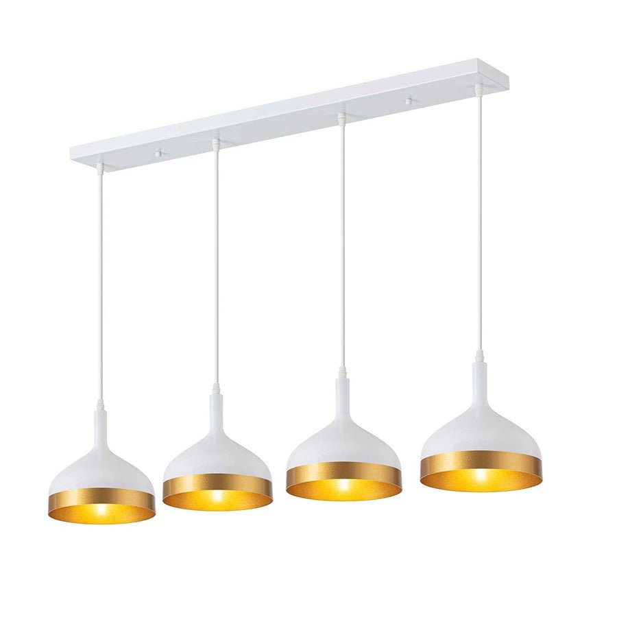 Suspension Linéaire Dash - Blanc et or by Artcraft | Luminaires & cie
