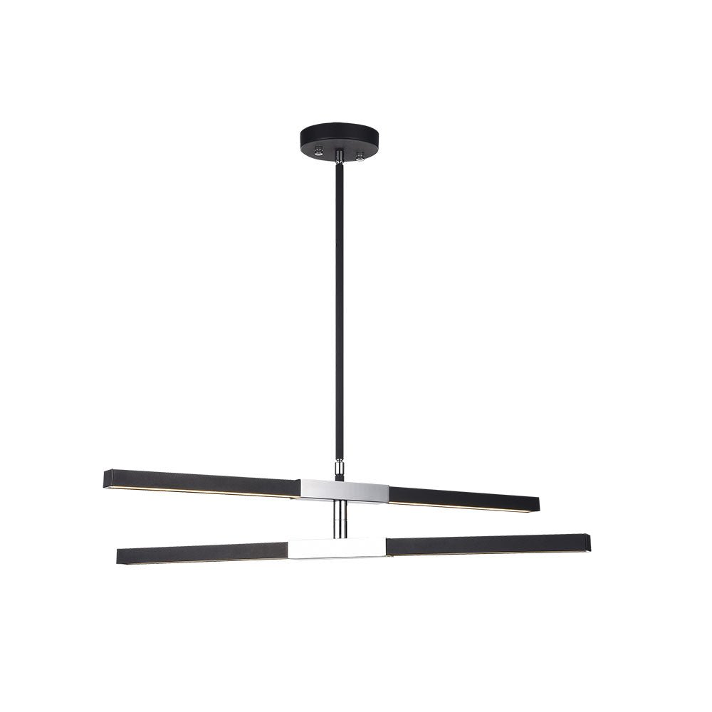 Suspension Lineare - Chrome Double by Matteo Lighting | Luminaires & cie