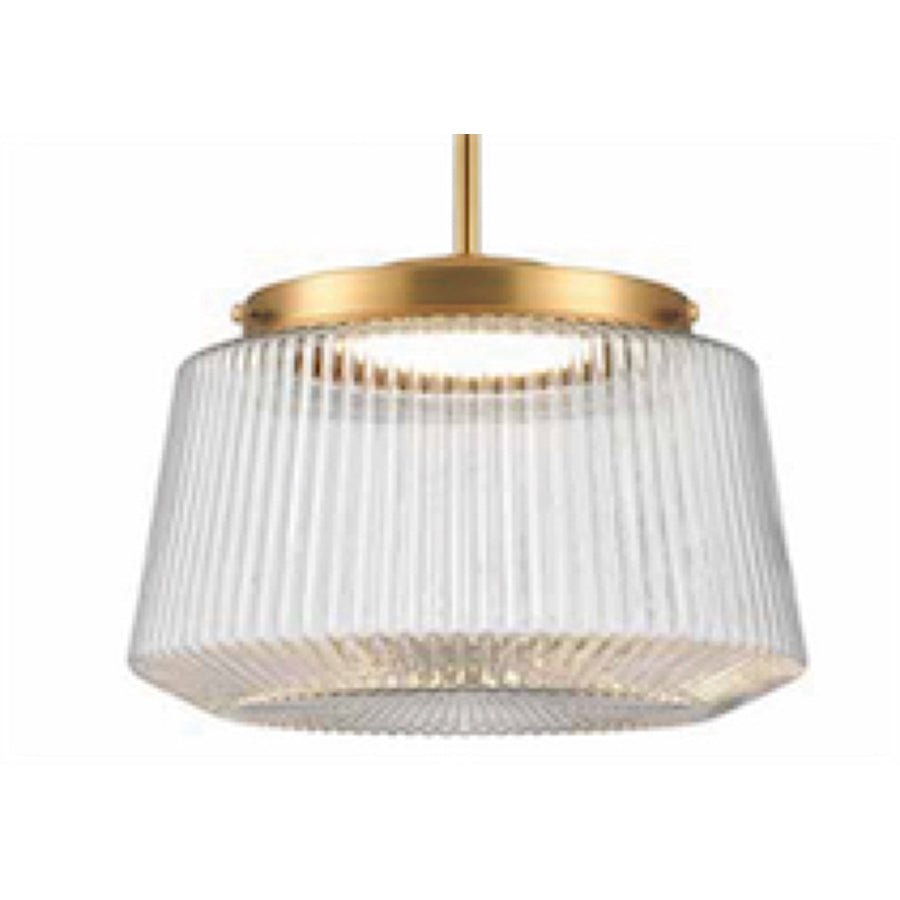 Suspension Lunenberg - Laiton Clair nervuré by DVI Lighting | Luminaires & cie