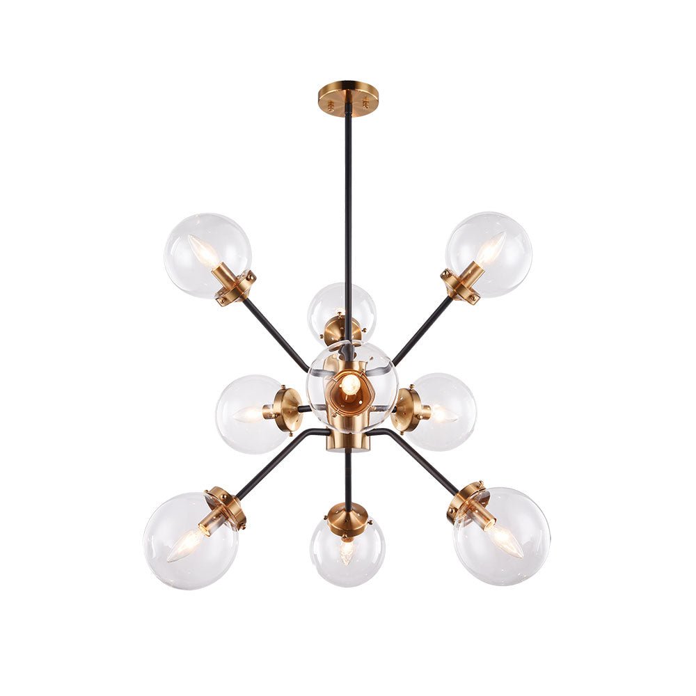 Suspension Maru - Laiton doré vieilli Claire 24" x 29" by Matteo Lighting | Luminaires & cie