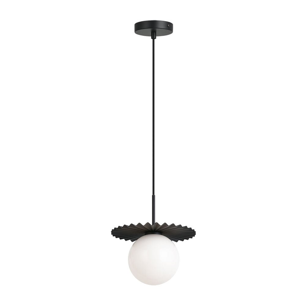 Suspension Modern Ruff - Noir by Matteo Lighting | Luminaires & cie