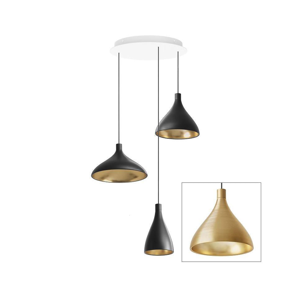 Suspension multiple Swell - Laiton 3 - lumières by Pablo Designs | Luminaires & cie