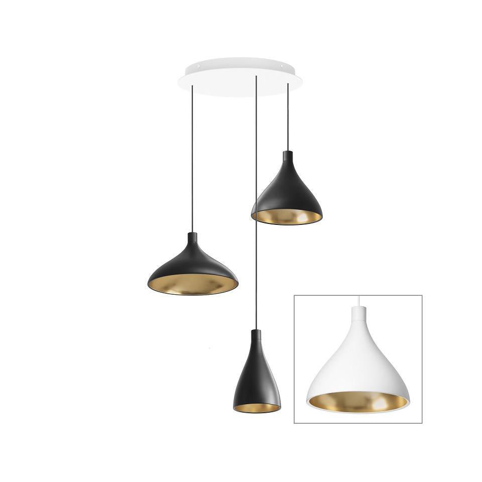 Suspension multiple Swell - Blanc 3 - lumières by Pablo Designs | Luminaires & cie