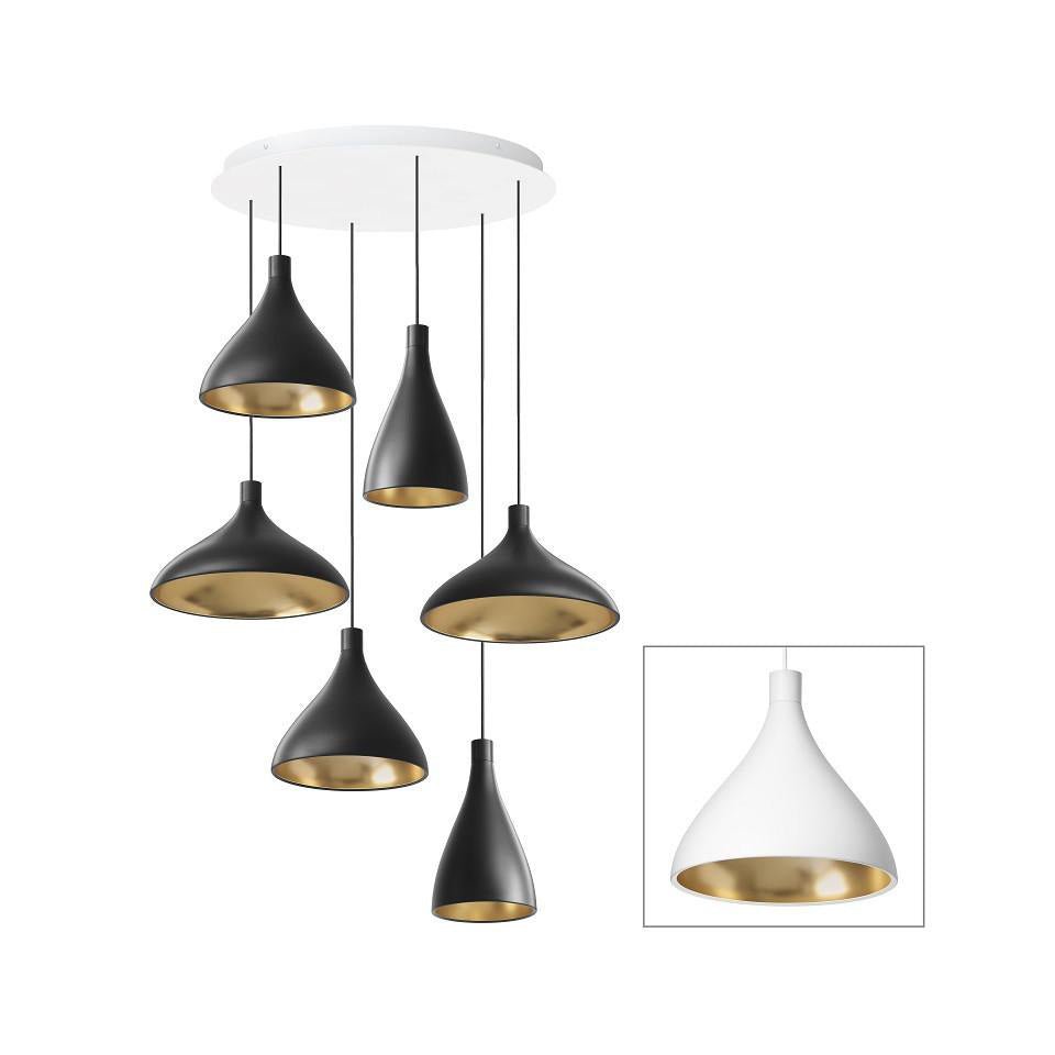 Suspension multiple Swell - Blanc 6 - lumières by Pablo Designs | Luminaires & cie