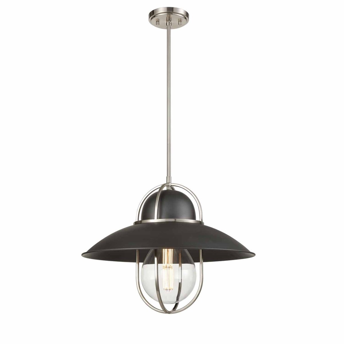 Suspension Peggy's Cove - Graphite et nickel satiné by DVI Lighting | Luminaires & cie