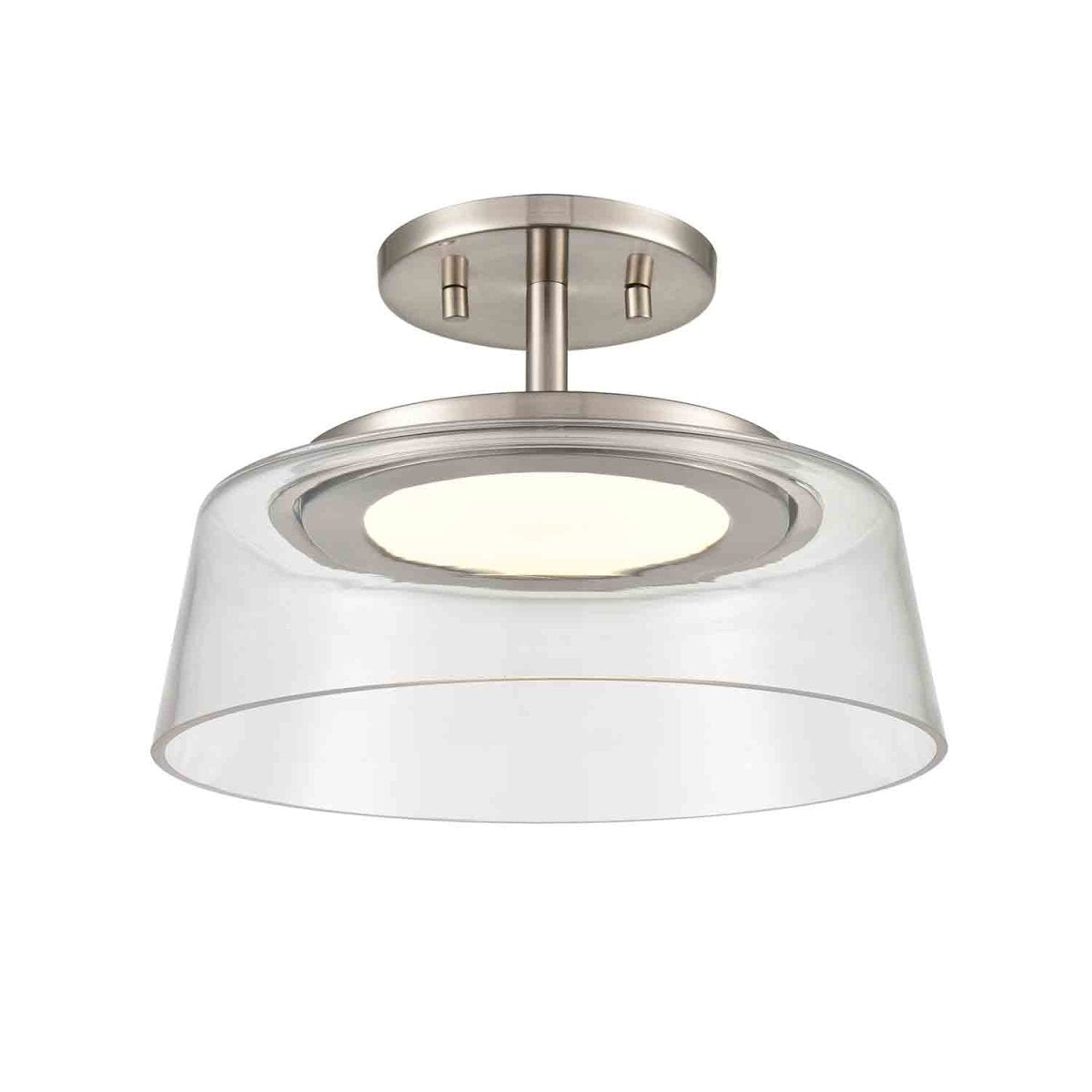 Suspension / Plafonnier Triptych - Nickel satiné 11.5" by DVI Lighting | Luminaires & cie
