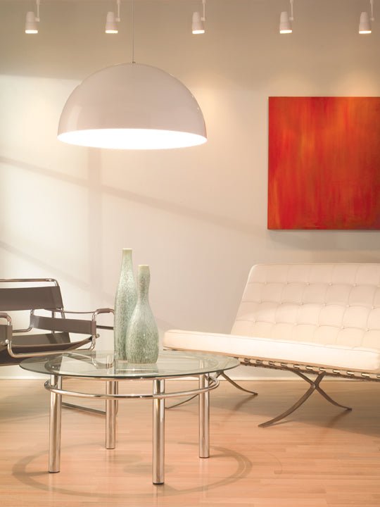 Suspension Powell Street - Blanc Noir Lustré/Blanc by Tech Lighting | Luminaires & cie