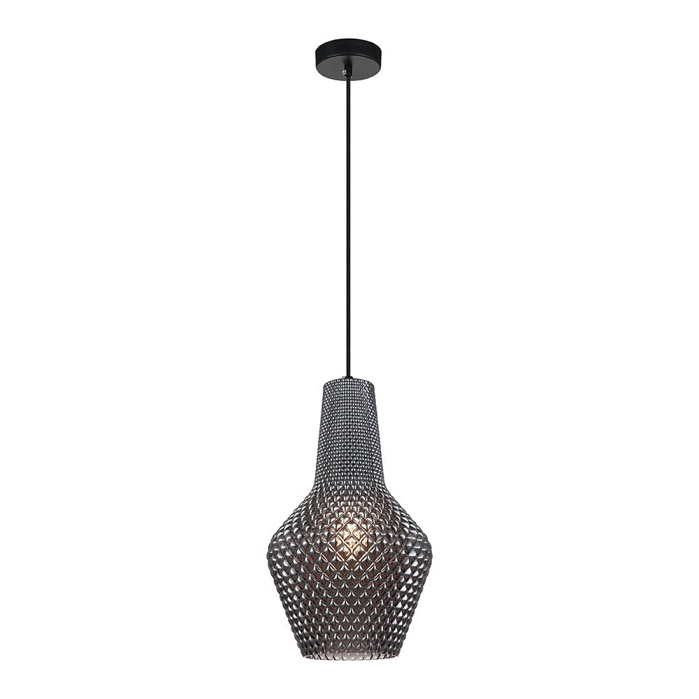 Suspension Quilted Gem - Fumé A by Matteo Lighting | Luminaires & cie