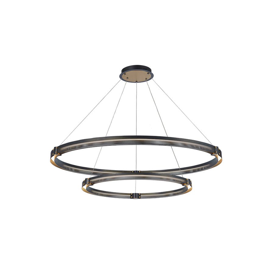 Suspension ronde 2 niveaux Admiral - 48" by Eurofase | Luminaires & cie