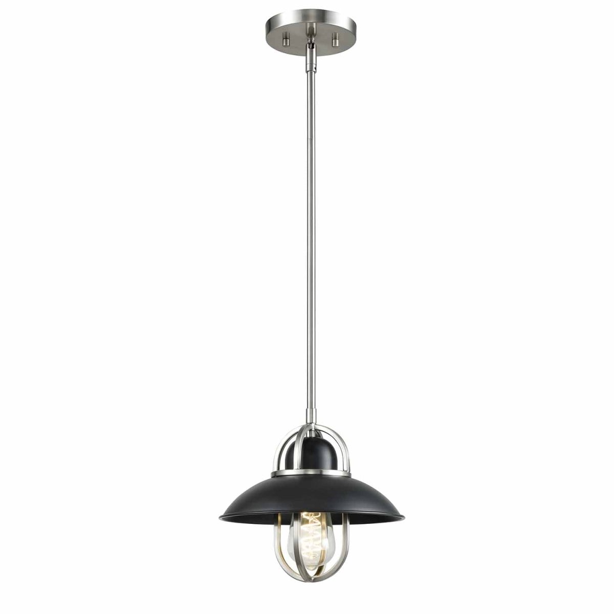 Suspension Simple Peggy's Cove - Graphite et nickel satiné by DVI Lighting | Luminaires & cie