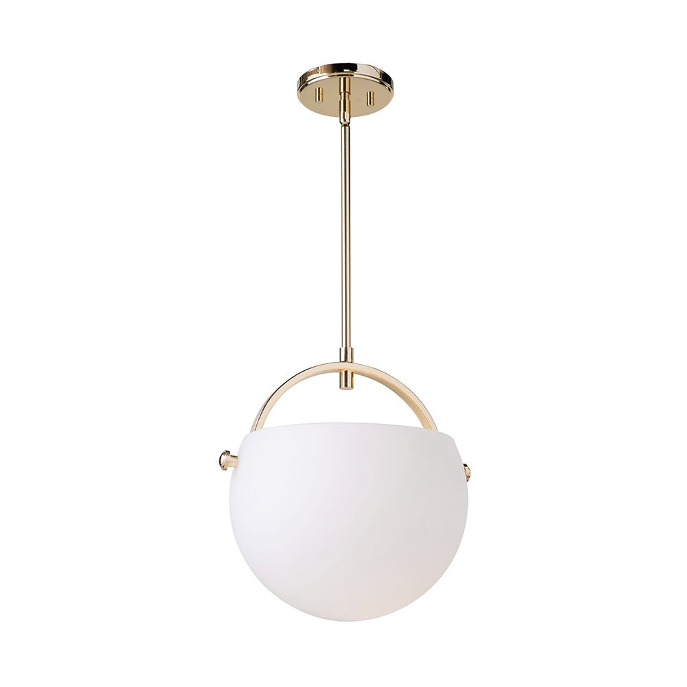 Suspension Single Opal Glass - Laiton poli by Artcraft | Luminaires & cie