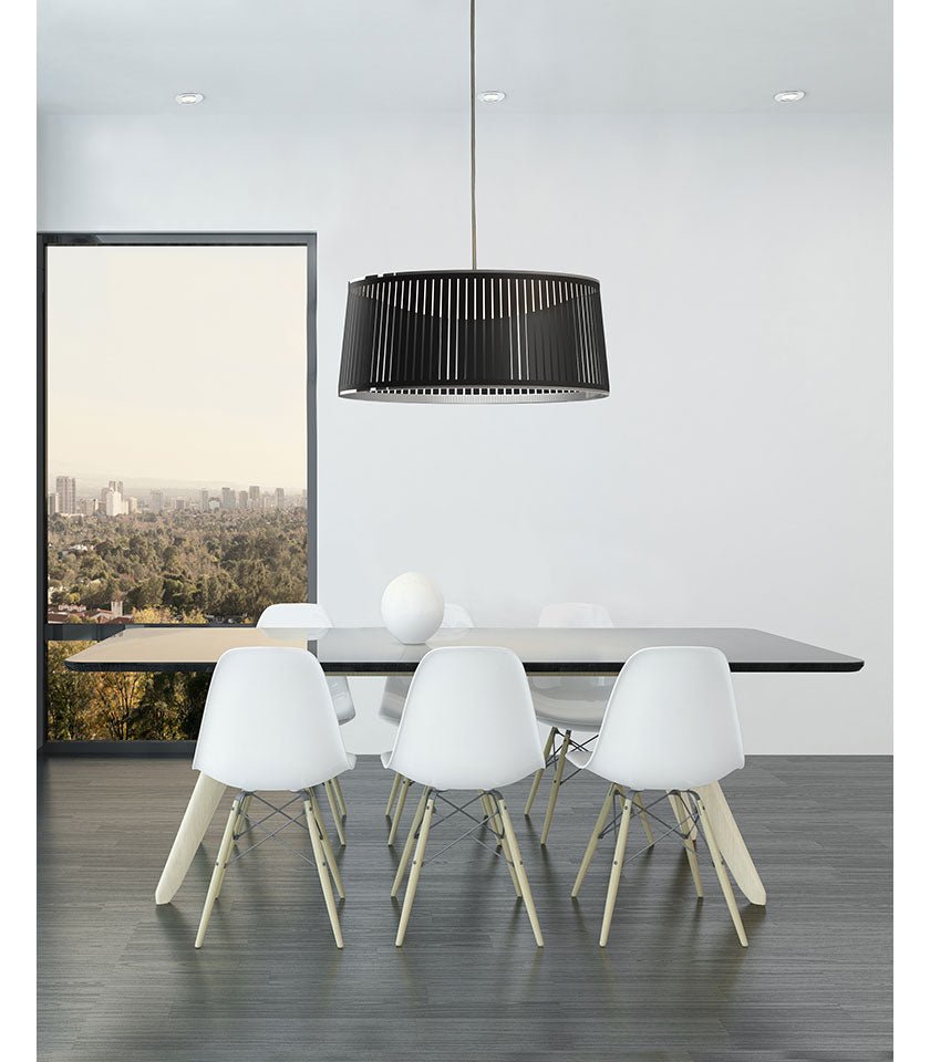 Suspension Solis Drum - Noir 24 pouces by Pablo Designs | Luminaires & cie